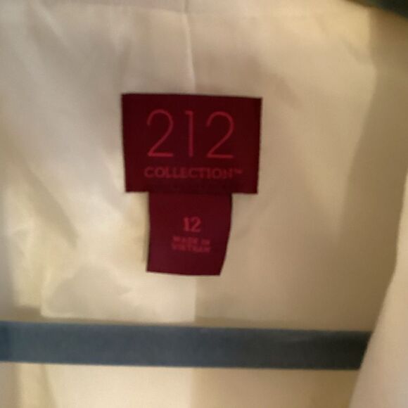 NWOT. 212 Collection Brand Women’s 12 Single Button Fully Lined Eggshell Blazer - Picture 4 of 9